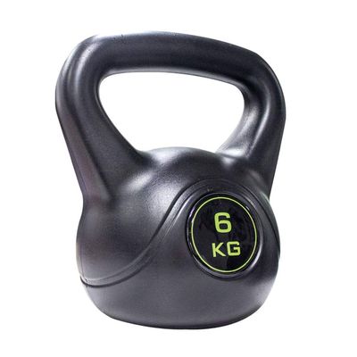 AGYH Kettlebells 6kg Black Fitness Kettlebell, Cross Exercise For Men And Women, Used For Arm Torso And Leg Muscle Training
