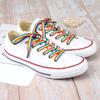5Chaos Rainbow Striped Shoelaces, Gay Pride LGBTQ Shoe Laces for Men, Women, Girls and Parades, Colorful Fun Shoestring with Metal Aglets 1 Pair (43" (110CM)) view 3