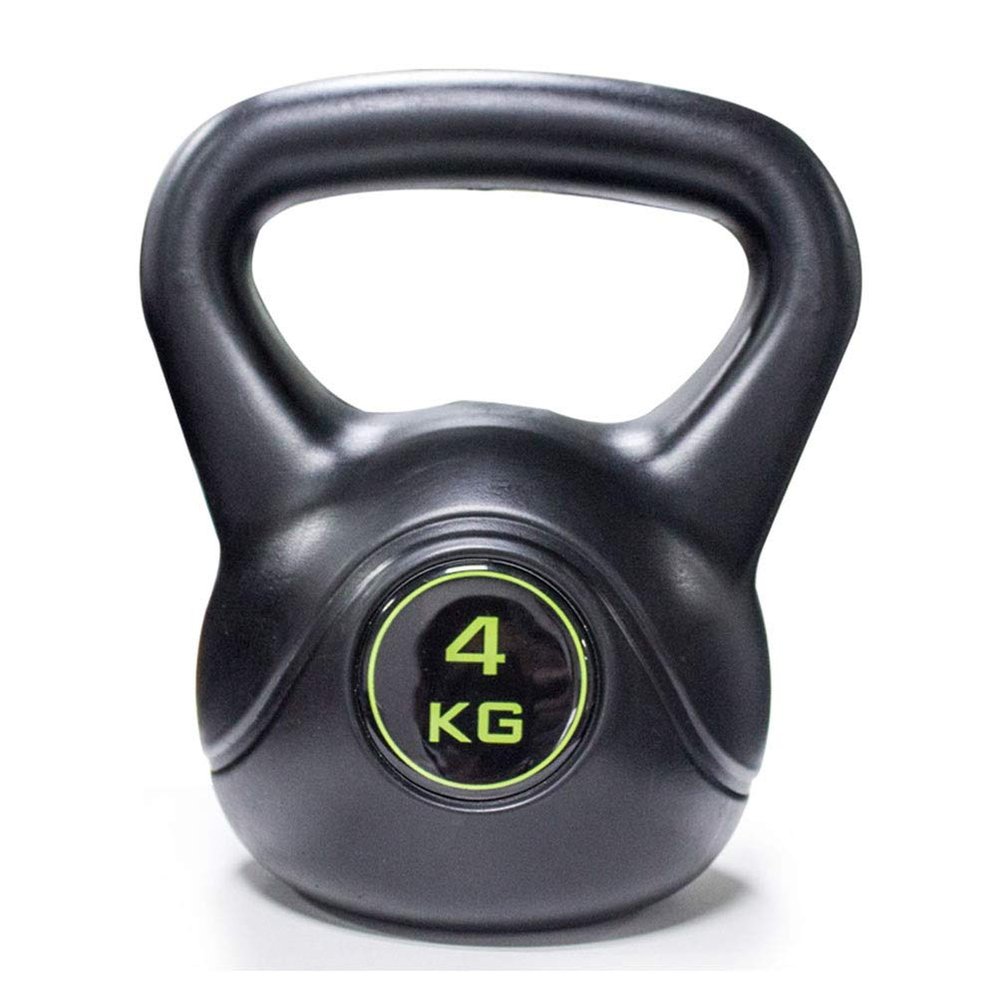 AGYH Kettlebells 4kg Black Strength Training Kettlebell, Squat Push-ups Training Weights Dumbbells At Home Gym, Non-slip Mute