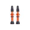 1Pair Presta Valve Core Bike Replacement Brass Tubeless Core,Bicycle Presta Valve for Road MTB Bicycle Tubeless Tires Brass Core Alloy Stem,48mm,Orange view 1