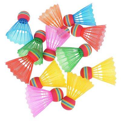 BESPORTBLE Badminton Birdies Nylon Bedminton Shuttlecocks, Plastic Colorful Bedminton for Indoor & Outdoor Badminton Sport, Random Color 12Pcs