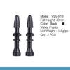 1Pair Presta Valve Core Bike Replacement Brass Tubeless Core,Bicycle Presta Valve for Road MTB Bicycle Tubeless Tires Brass Core Alloy Stem, 48mm,Black view 2