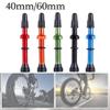 1Pair Presta Valve Core Bike Replacement Brass Tubeless Core,Bicycle Presta Valve for Road MTB Bicycle Tubeless Tires Brass Core Alloy Stem,60mm,Blue view 3