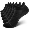 CS CELERSPORT 6 Pack Women's Ankle Running Socks Cushioned Low Cut Tab Athletic Socks, Black, Small view 1
