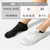 CS CELERSPORT 6 Pack Women's Ankle Running Socks Cushioned Low Cut Tab Athletic Socks, Black, Small view 4