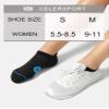 CS CELERSPORT 6 Pack Women's Ankle Running Socks Cushioned Low Cut Tab Athletic Sport Compression Socks, Black Mixed, Small view 3