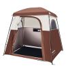 KingCamp Oversize Space Privacy Camping Outdoor Shower Enclosure Portable Shower Tent for Camping 1 Room Brown Changing Tent Dressing Room view 4