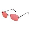 BRADDELL OPTICS FL-41 Rose Tinted Migraine Light Sensitivity Rimless Glasses for Fluorescent LED Glare, Photophobia and Eye Strain view 2