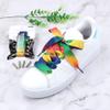 5Chaos Satin Ribbon Shoelaces, Silk Sheer Rainbow Shoe Laces for Women Kids Girls Men, Funny Custom Shoestring with Aglets 1Pair (51" (130CM), Rainbow) view 2