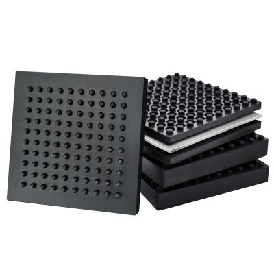 BXI Exercise Equipment Mat Heavy Duty - 4 x 4 x 0.8 Inches 4 Pcs Non Slip Noise Reduction Anti Vibration Treadmill Stationary Bike Mats, Thick Steel Embedded Rubber Pad for Hardwood Floors & Carpet