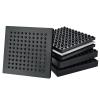BXI Exercise Equipment Mat Heavy Duty - 4 x 4 x 0.8 Inches 4 Pcs Non Slip Noise Reduction Anti Vibration Treadmill Stationary Bike Mats, Thick Steel Embedded Rubber Pad for Hardwood Floors & Carpet view 1