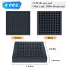 BXI Exercise Equipment Mat Heavy Duty - 4 x 4 x 0.8 Inches 4 Pcs Non Slip Noise Reduction Anti Vibration Treadmill Stationary Bike Mats, Thick Steel Embedded Rubber Pad for Hardwood Floors & Carpet view 2