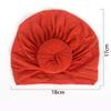 HZUX Newborn Baby Cotton Cloth Turban Toddler Knotted Hat Newborn Kids Set Baby Cap Ear Hat view 3