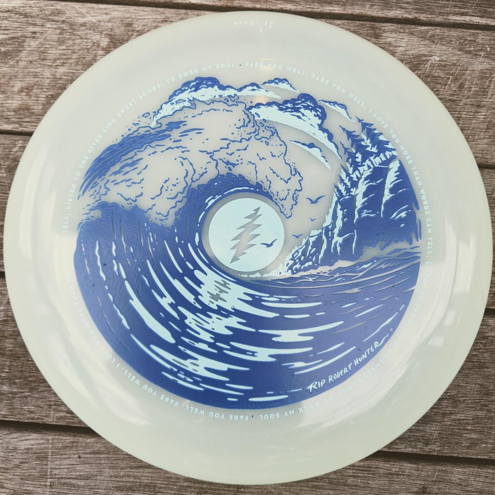 Funn & Frolic - USA BROKEDOWN Poster Art Frisbee 175gm Glow/Grateful Dead Inspired