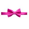 Spring Notion Men's Solid Color Satin Microfiber Bow Tie and Hankerchief Set Fuchsia view 2