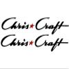 Imagnt Studio Marine Graphics Set of 2 Boat Hull Vinyl Decals for Chris Craft Boat Restoration Stickers, Size 42 inches, Color Black & Red Star view 1