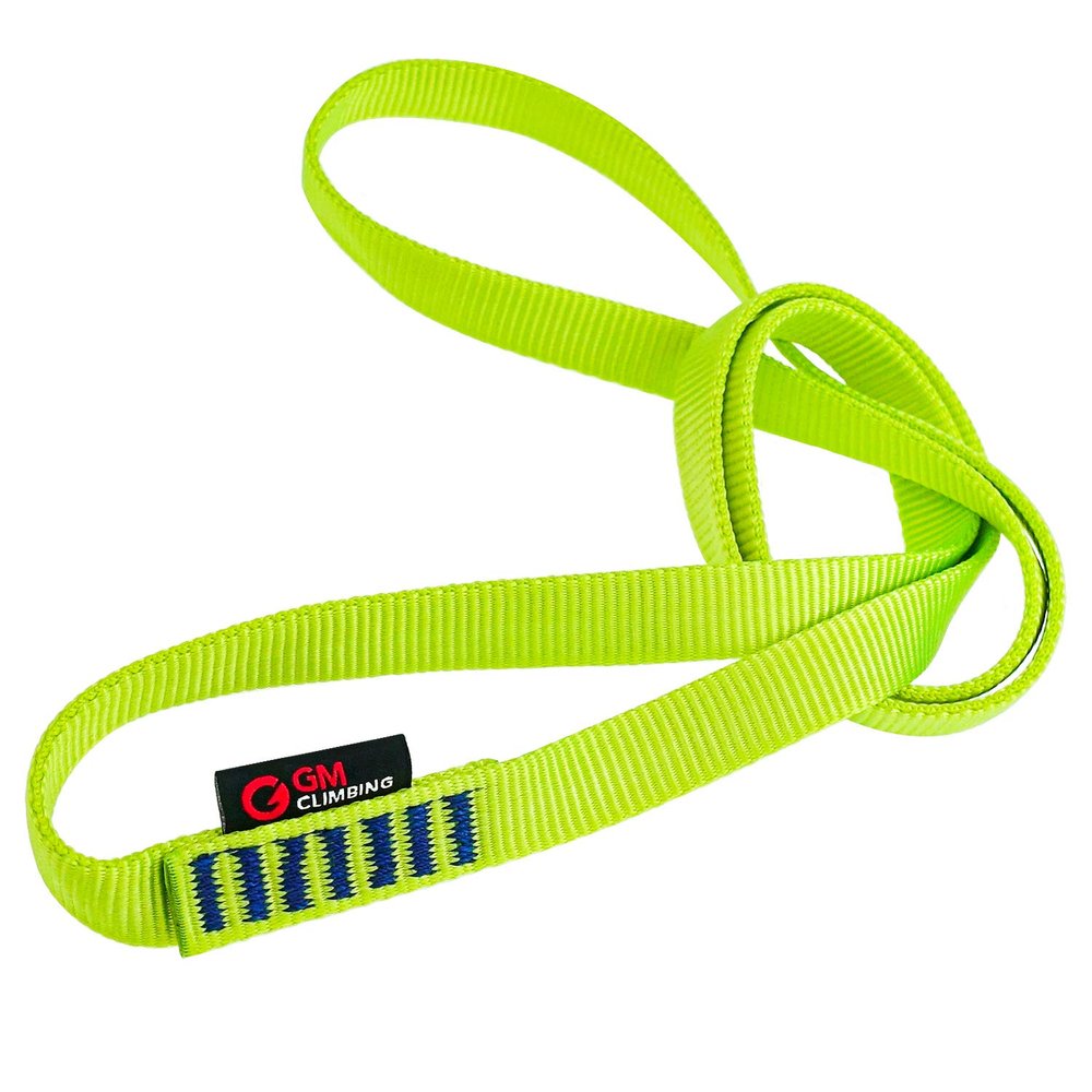 GM CLIMBING One Unit 16mm Nylon Sling Runner 60cm / 24inch (Green)