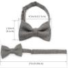Ruth&Boaz Men's Wool Blend Bow Tie(Herringbone Black) view 4