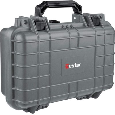 Eylar Hard Gun Case Water & Shock Proof With Foam TSA Approved 11.6 Inch 8.3 Inch 3.8 Inch (Gray)