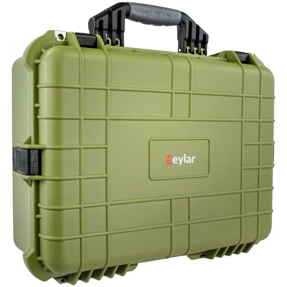 Eylar 20 Inch Protective Large Gun Hard Case Water and Shock Proof With Foam (Green)