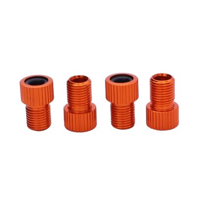 Bike Valve Adapter Convert to Convert French/UK to Types of Bikes Air Compressor Tools 4Pcs Orange