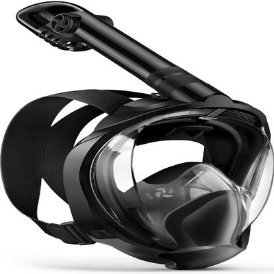 Full Face Snorkel Mask Adults,Dry-Top Snorkeling Gear with Camera Mount,Foldable 180-Degree Panoramic Scuba Mask for Snorkeling Diving Swimming Travel,Snorkel Mask Anti-Fog & Anti-Leak