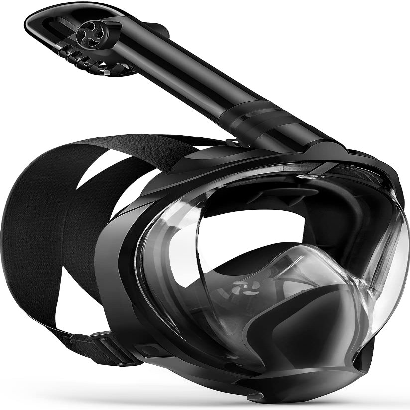 Full Face Snorkel Mask Adults,Dry-Top Snorkeling Gear with Camera Mount,Foldable 180-Degree Panoramic Scuba Mask for Snorkeling Diving Swimming Travel,Snorkel Mask Anti-Fog & Anti-Leak