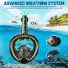 Full Face Snorkel Mask Adults,Dry-Top Snorkeling Gear with Camera Mount,Foldable 180-Degree Panoramic Scuba Mask for Snorkeling Diving Swimming Travel,Snorkel Mask Anti-Fog & Anti-Leak view 3