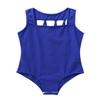 YiZYiF Girls' M-Straps Hollow Back Sleevless Ballet Leotard Ballerina Gymnastics Dancewear Bodysuit Cotton Blue 7-8 Yr view 2