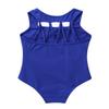YiZYiF Girls' M-Straps Hollow Back Sleevless Ballet Leotard Ballerina Gymnastics Dancewear Bodysuit Cotton Blue 7-8 Yr view 3