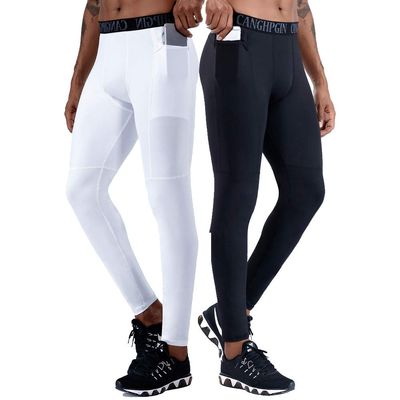 OEBLD Compression Pants Men UV Blocking Running Tights 1 or 2 Pack Gym Yoga Leggings for Athletic Workout