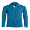 KUYIGO Men's Long Sleeve Collared Shirts Regular-Fit Quick-Dry Golf Polo Shirt Small Deep Teal view 2