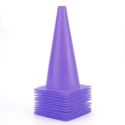 12 Inch 12 Pack Purple Traffic Training Cones, Plastic Safety Parking Cones, Agility Field Marker Cones for Soccer Basketball Football Drills Training, Outdoor Sport Activity & Festive Events