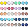 20 Pairs Faux Druzy Stud Earrings Set Stainless Steel Round Earrings Pierced Earrings Jewelry for Women Girls(Silver Base,6 mm) view 1