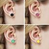 20 Pairs Faux Druzy Stud Earrings Set Stainless Steel Round Earrings Pierced Earrings Jewelry for Women Girls(Silver Base,6 mm) view 4