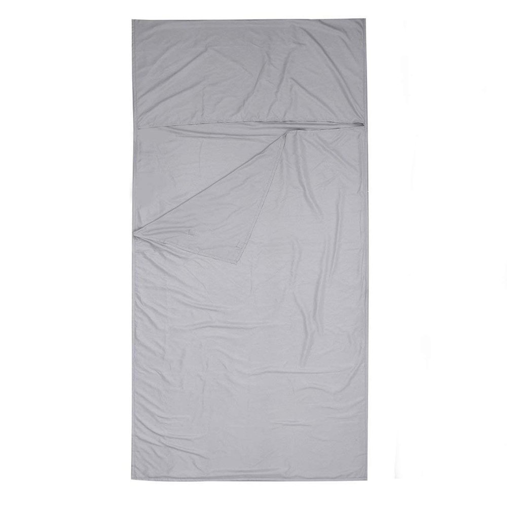 Cicilin Sleeping Bag Liner, Lightweight Travel Sheet Adults Camping Sleep Bag Prevent Dirty, Sleeping Sack for Camping, Traveling, Hotels, Backpacking (Grey) 75 * 210cm