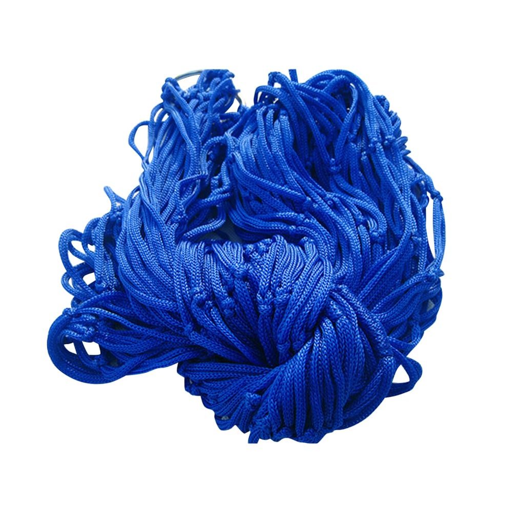 Garneck Nylon Gear Hammock, Outdoor Leisure Mesh Rope Hammock, Hanging Sleeping Net Bed for Outdoor Camping Hiking Picnic (Blue)