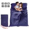Cicilin Sleeping Bag Liner, Lightweight Travel Sheet Adults Camping Sleep Bag Prevent Dirty, Sleeping Sack for Camping, Traveling, Hotels, Backpacking (Navy Blue) 160 * 210cm view 2