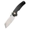 CJRB Crag Tactical Knife,Cleaver Pocket Folding Knife with Stonewash AR-RPM9 Steel Blade and Carbon Fiber Handle for Men Outdoor, Survival, Camping and EDC Black (J1904R) view 1
