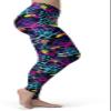 sissycos Women's 80s Leggings Artistic Splash Printed Buttery Soft Stretchy Pants (Large, Splash Love Hearts) view 4