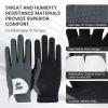 Amy Sport Golf Gloves Men Rain Grip Hot Wet All Weather Mesh Value 1 or 3 Pack, Right Handed Golfer Left Hand Mens Golf Glove, Soft Comfortable Breathable No Sweat (Gray-3 Pack, Large, Right) view 3