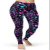 sissycos Women's 80s Leggings Artistic Splash Printed Buttery Soft Stretchy Pants (XX-Large, Rose Red Splatter) view 1