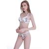 Swbreety Women Lace Push-up Bra and Panty Set Underwire Cross Back Everyday Bras Plus Size White view 3