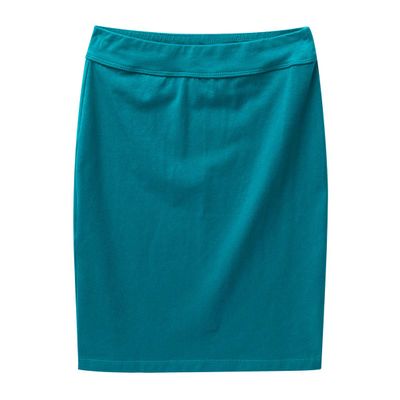 YOOJIA Kids Girls Elastic Waistband Knee Length Pencil Skirts Skort Pull-On School Uniform Midi Skirts for Girls Teal 4