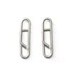 100pcs/pack Stainless Steel Power Clips Lure Clips Snaps Quick Change Fishing Lure Connector Kayak Drifting Fishing Fast Snaps Speed Clips view 1