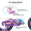 JOYSTAR 14 Inch Girls Bike for 3 4 5 Years Old Kids Toddler Bike with Training Wheels Basket and Training Wheels Birthday Gift Children's Bicycle Pink view 3