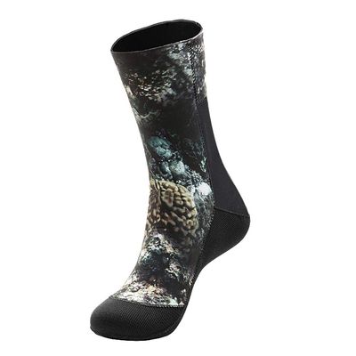 Skyone Neoprene Water Fin Sock Diving Wetsuits Sock 3MM for Women Men, Thermal Beach Socks Anti Slip Flexible for Snorkeling (US, Alpha, Small, Regular, Regular, 3mm Camo)