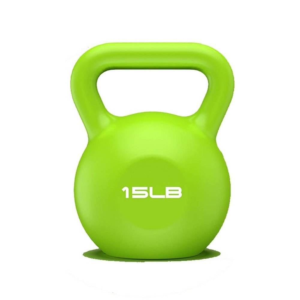 AGYH Kettlebells Color Kettlebells, Home Gym Fitness Equipment, Squat Weight Training Dumbbells, 15lb/6.8kg (Color : Green)