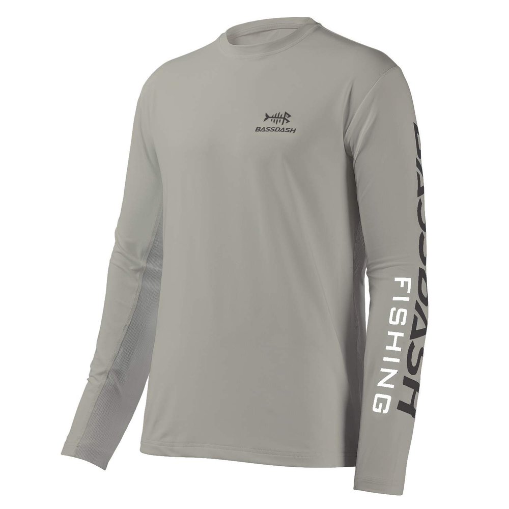 BASSDASH Fishing T Shirts for Men UV Sun Protection UPF 50+ Long Sleeve Tee T-Shirt