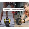 AGYH Kettlebells Abdominal Wheel And Kettlebell, 2-in-1 Household Multi-functional Arm Abdominal Strength Training Equipment, 2.2KG/ 2.5KG Optional (Color : Orange, Size : 2.2kg) view 2